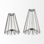 67907 - Madeline II Large Gunmetal Gray Metal Glass Test Tube Vase 