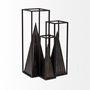 67657 - Memphis II (Medium) 4L x 4W Black Metal Pyramid In A Square Frame