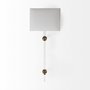 67943 - Cantabria 12x30 White Shade Brass/Acrylic Wall Sconce