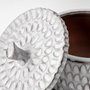 68913 - Azul (Small) 5L x 5W Gray Ceramic Detailed Decorative Box