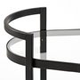 68945 - Eleonore Black Metal Frame Two-Tier w/Glass Shelves Bar Cart