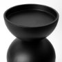 68946 - Alex Small Black Metal Cylindrical Table Candle Holder 
