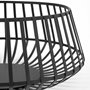 68948 - Emilio Set of 2 Black Metal Slated Bowls 