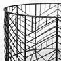 68949 - Idris Set of 2 Black Metal Geometric Mesh Bowls