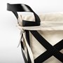 68950 - Liya 18L x 15W Black Metal Basket with Cream Fabric Liner