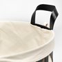 68950 - Liya 18L x 15W Black Metal Basket with Cream Fabric Liner