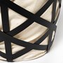 68950 - Liya 18L x 15W Black Metal Basket with Cream Fabric Liner