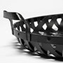 68951 - Lito (Set of 2) Black Woven Metal Round Serving Trays