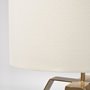 68966 - Edwards (26"H) Gold Metal Base w/ Cream Fabric Shade Table Lamp 