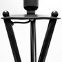 68970 - Ambrose 20.0L x 20.0W x 61.8H Black Metal W/White Fabric Shade Floor Lamp
