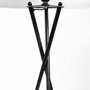 68970 - Ambrose 20.0L x 20.0W x 61.8H Black Metal W/White Fabric Shade Floor Lamp
