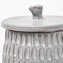 68914 - Azul (Large) 5L x 5W Gray Ceramic Detailed Decorative Box 