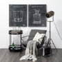 67907 - Madeline II Large Gunmetal Gray Metal Glass Test Tube Vase 