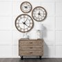 63080 - Mething Light Brown  25" Medium Farmhouse Wall Clock
