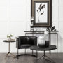 67879 - Omega II Medium Black Metal Stacked Ring Table Candle Holder 