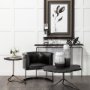 67880 - Omega III Large Black Metal Stacked Ring Table Candle Holder 