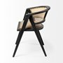 68495 - Tabitha I Black Wooden Frame Linen Wrap Seat Dining Chair
