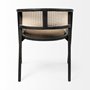 68495 - Tabitha I Black Wooden Frame Linen Wrap Seat Dining Chair