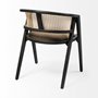68495 - Tabitha I Black Wooden Frame Linen Wrap Seat Dining Chair