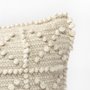 68392 - Leroy 18x18 Cream Raised Pattern Detail Pillow Cover 