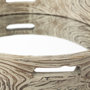 37168 - Whittier Small 20L x 20W Brown Wooden Mirrored Base Tray