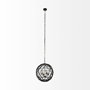 67956 - Dyson II (22.5"D) Black Metal Triangular Orb Four Bulb Chandelier 