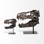 57430 - Lagrane 19L x 11W Brown Resin Tyrannosaurus T Rex Dinosaur Skull Replica