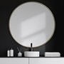68545 - Piper 47.2L x 1.0W x 47.2H Large Gold Metal Round Wall Mirror