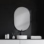 68738 - Sylvia II 24"x35" Oval Black Metal Frame Mirror 
