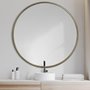 68545 - Piper 47.2L x 1.0W x 47.2H Large Gold Metal Round Wall Mirror