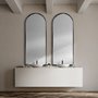 68739 - Agatha 28.0L x 2.0W x 70.0H Rounded Arch Black Metal Frame Full Length Mirror
