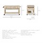 50349 - Columbia 62L x 28W x 36H I Light Brown Body w/ Black Iron Knobs Rolling Kitchen Island 