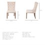 67510 - Mackenzie I Cream Plush Linen Covering Ash Solid Wood Base Dining Chair