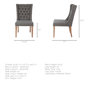 67511 - Mackenzie II Gray Plush Linen Covering Ash Solid Wood Base Dining Chair