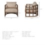 67515 - Skylar II Tan Fabric Covered Cushioned Demi-Lune Wooden Frame Accent Chair 
