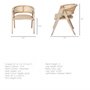67830 - Tabitha I Blonde Wooden Frame 100% Polyester Seat Dining Chair