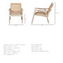67833 - Teryn Cream Linen Seat And Natural Wooden Base w/ Mesh Back Accent Chair 