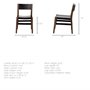 67847 - Nell I Black Iron Seat Solid Brown Wooden Base Dining Chair
