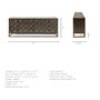 68116 - Genevieve II 70x15.8 Gray Fir Veneer W/Gold Metal Frame Base 9 Drawer Sideboard