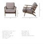 68185 - Olympus II Flint Gray Fabric Covered Wooden Frame Accent Chair