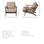 68186 - Olympus III Striped Brown Jute Wrapped Wooden Frame Accent Chair 