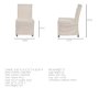 68188 - Elbert I Cream Fabric Slip-Cover Brown Wooden Base Dining Chair