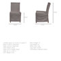 68189 - Elbert I Grey Fabric Slip-Cover Brown Wooden Base Dining Chair