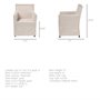 68190 - Elbert II Cream Fabric Slip-Cover Brown Wood Frame Dining Chair 