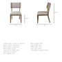 68192 - Tenton I Grey Fabric Wrap Brown Wooden Base Dining Chair