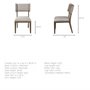 68193 - Tenton II Grey Fabric Seat Brown Wood Frame Dining Chair