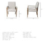 68194 - Palisades Cream Fabric Wrap Brown Wood Frame Dining Chair 