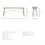 68220 - Kirby I 66L x 16W Brown Wooden Cross Braced Console Table