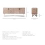 68222 - Excelsior I (72x18.3) Solid Wood Gold Metal Base 4 Cabinet Door SideBoard