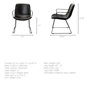68311 - Sawyer II Black Faux-Leather Seat Black Iron Frame Dining Chair